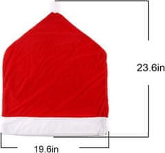 Mormark Vianočné návleky na jedálenské stoličky mikulášske čiapky (4ks) | SANTASEAT
