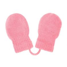 NEW BABY Detské zimné rukavičky New Baby svetlo ružové 56 (0-3m)