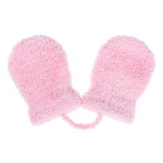 NEW BABY Detské zimné rukavičky New Baby so šnúrkou svetlo ružové 62 (3-6m)