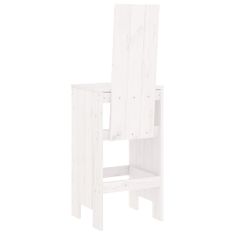 Vidaxl Barové stoličky 2 ks biele 40x42x120 cm borovicový masív