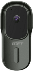 iGET HOME Doorbell DS1, antracit + Chime CHS1