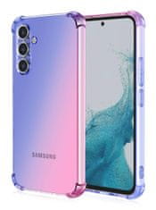 TopQ Kryt Samsung A34 Shock dúhový modro-ružový 93343