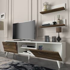 VerDesign BEALTE TV stolík, biela / orech