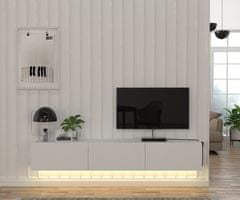 VerDesign DOMEL TV stolík, biely s LED