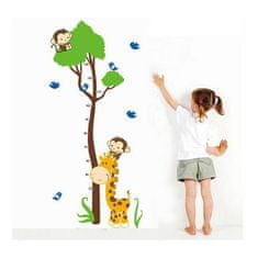 PIPPER. Samolepka na stenu "Detský meter - Žirafa so stromom" 75x150 cm
