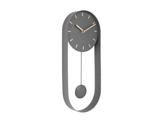 Karlsson Dizajnové kyvadlové nástenné hodiny 5822GY 50cm