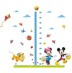 PIPPER. Samolepka na stenu "Detský meter - Mickey a Minnie 2" 170x100 cm