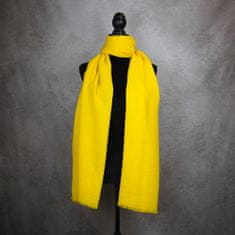 VegaLM Zimný šál z Merino vlny v žltej farbe, Vyrobený na Slovensku