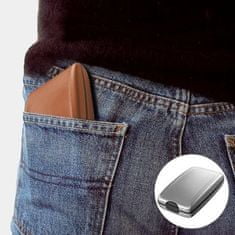 VIVVA® Pánska bezpečnostná peňaženka s blokovaním RIFD – strieborná farba, 105x70x30 mm | CARDO