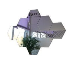 Flexistyle Dekoratívne zrkadlá Hexagon sada 9 kusov