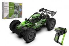 Teddies Auto RC buggy plast 22cm stavebnica 24MHz na batérie zelené