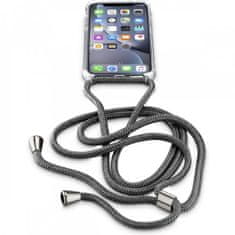 Bomba Zadný transparentný obal s čiernou šnúrkou Neck Strap pre iPhone P340_IPHONE_XR