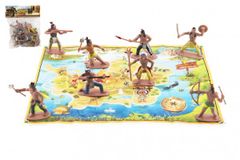 Teddies Figúrky indiáni s mapou plast 6cm