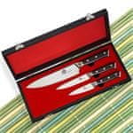 Dellinger Súprava nožov 3 ks Mirror SS 3-layers v drevenej darčekovej krabici