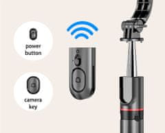 MXM Fangtuosi selfie tyč s LED svetlami a Bluetooth + vstavaný tripod