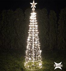 AUR Vonkajší XXL Vianočný kužeľ 2m - 480diod TEPLÁ BIELÁ