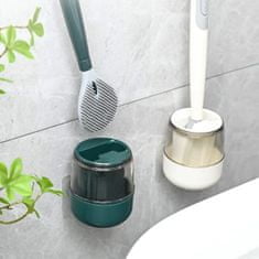 HOME & MARKER® Multifunkčná flexibilná silikónová toaletná kefa – zelená | FLUSHBRUSH