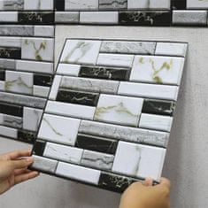 3D nálepky na stenu s mramorovým vzhľadom (10 ks) | MARBLEBLOCKS