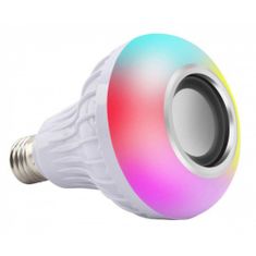 Popron.cz Barevná RGB LED žárovka 4,5W s reproduktorem - E27