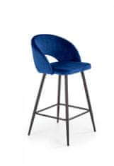 Halmar Barová stolička Ivy6 tmavomodrá