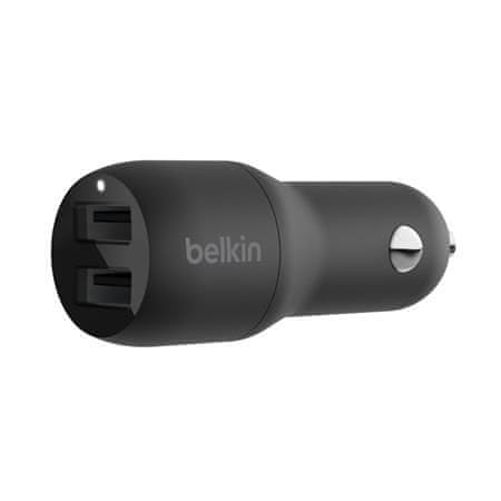 Belkin BOOST CHARGE 24W Duálna USB-A nabíjačka do auta, čierna