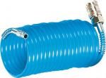 MAGG Špirálová hadica, modrá s koncovkami, 7,6 m, s rýchlospojkami