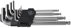 Kraftmann Kľúče Imbus s guličkou, 1.5 - 10 mm, dlhé, súprava 9 ks