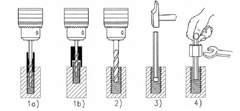 Jonnesway Súprava na vyťahovanie zalomených skrutiek a šteftov, rozsah M5 - M15 - JONNESWAY AI020092
