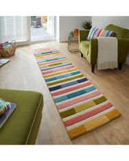 Flair Ručne všívaný kusový koberec Illusion Piano Pink/Multi 60x230
