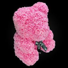 Medvídárek BIG Classic medvedík z ruží 40cm darčekovo balený - ružový