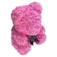 Medvídárek BIG Classic medvedík z ruží 40cm darčekovo balený - ružový