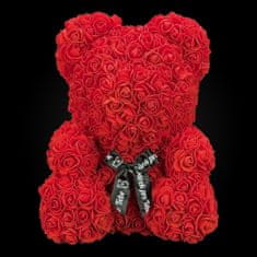 Medvídárek BIG Classic medvedík z ruží 40cm darčekovo balený - svetlo červený