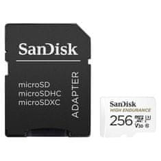 SanDisk High Enduration/micro SDXC/256GB/100MBps/Class 10/+ Adaptér/Biela