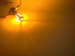 motoLEDy HP24W Oranžová LED žiarovka 12-24V CANBUS piercing červený difúzor 1000lm