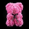 Medvídárek Simple medvedík z ruží 25cm - ružový