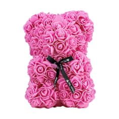 Medvídárek Romantic medvedík 25 cm v darčekovom balení - ružový s bielymi listami