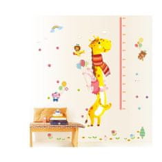 PIPPER. Samolepka na stenu "Detský meter - Žirafa 2" 140x110 cm