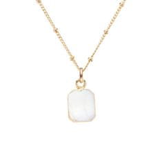 Decadorn Nežný pozlátený náhrdelník s perleťou