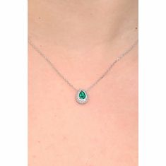 Amen Očarujúce strieborný náhrdelník so zirkónmi Diamonds CLGOBVBZ (retiazka, prívesok)