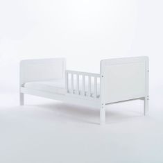 DREWEX Detská posteľ so zábranou Drewex Olek 140x70 cm biela 