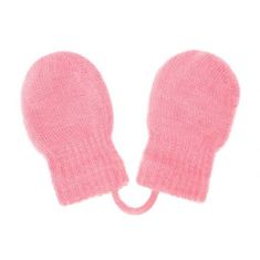 NEW BABY Detské zimné rukavičky svetlo ružové, vel. 56 (0-3m)