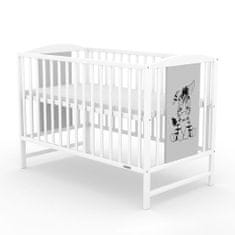 NEW BABY Detská postieľka POLLY Zebra bielo-sivá