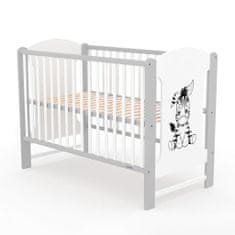 NEW BABY Detská postieľka ELSA Zebra bielo-sivá
