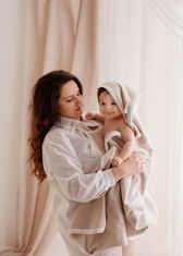 BELISIMA Detská osuška so žinkou a ručníkom Swaddle béžová