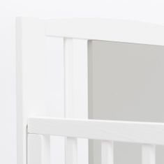 NEW BABY Detská postieľka POLLY so sťahovacou bočnicou bielo-sivá