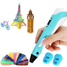 TopKing 3D pero s LCD displejom MODRÉ (žlté/fialové/ružové) + náplne