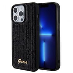 Guess Zadný kryt Sequin Script Logo pre iPhone 15 Pro Black