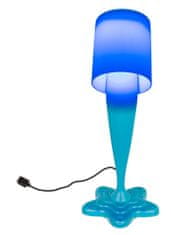 Popron.cz Stolová lampa, farebný kvetináč, neónový modrá, cca. 30 cm,