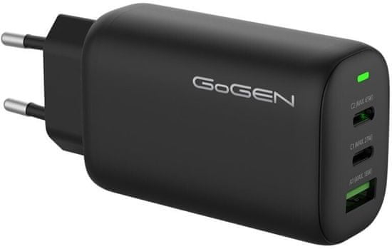 GoGEN síťová nabíječka ACHPD 365, 2x USB-C, USB-A, 65W, čierna