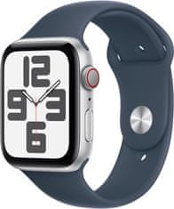 Apple Watch sa 2023, Cellular, 44mm, Silver, Storm Blue Sport Band - M/L